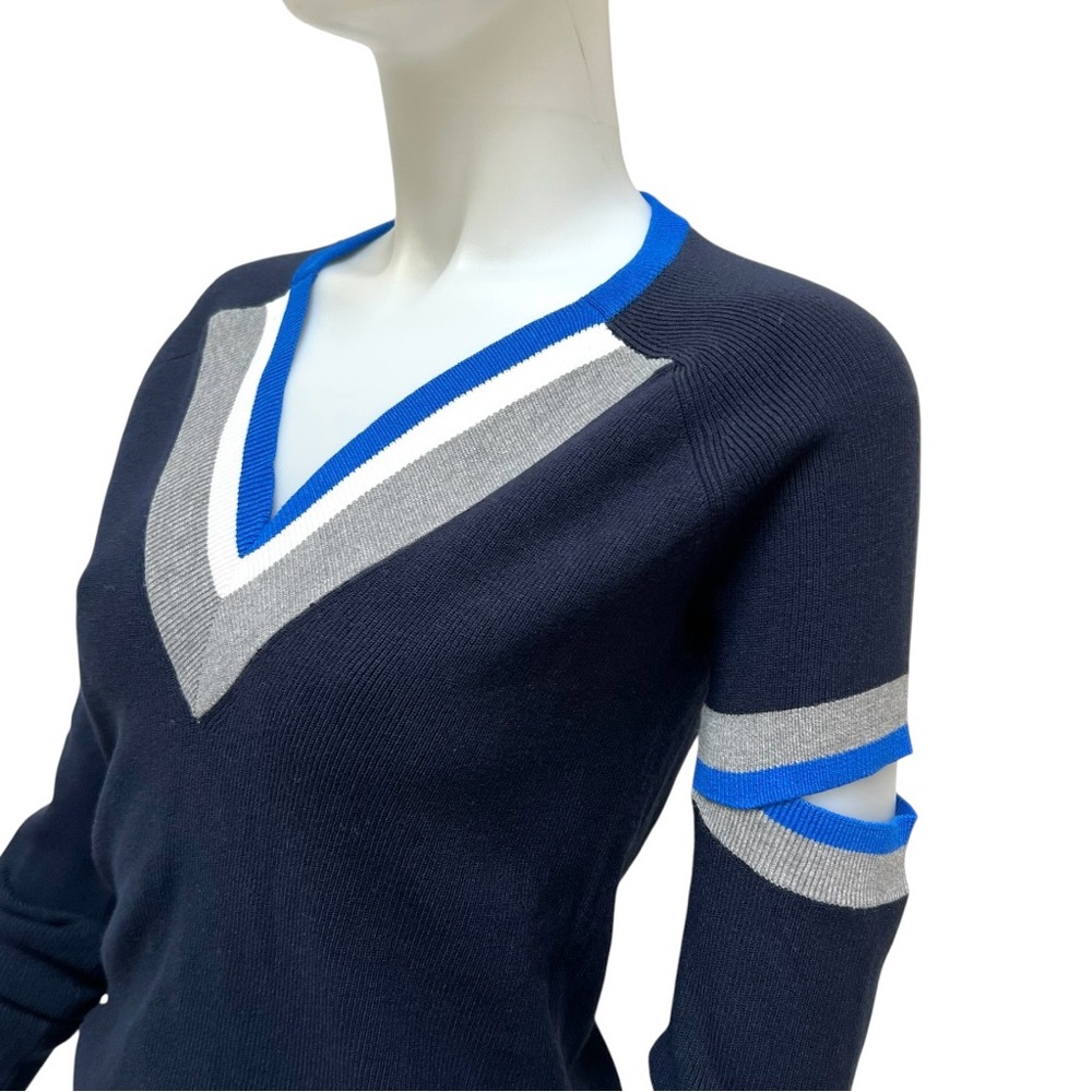 Bailey 44 V-Neck Sweater Colorblock‎ Preppy Dark Dark Academia Scater Collegiate